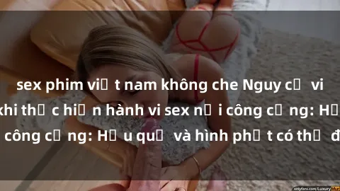 sex phim việt nam không che Nguy cơ vi phạm pháp luật khi thực hiện hành vi sex nơi công cộng: Hậu quả và hình phạt có thể đối mặt